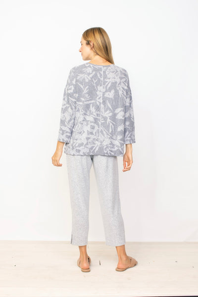 Habitat's Super Soft Floral Boxy Pullover in Grey