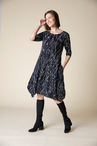 Habitat's Wavy Dot Artists Dress in Black