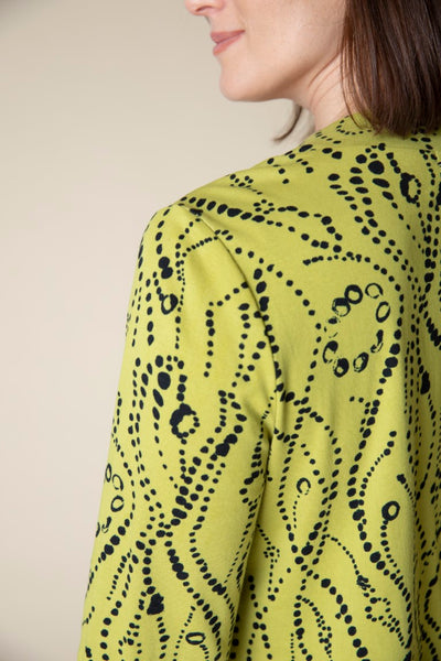 Habitat Wavy Dots Crossover Top in Pear