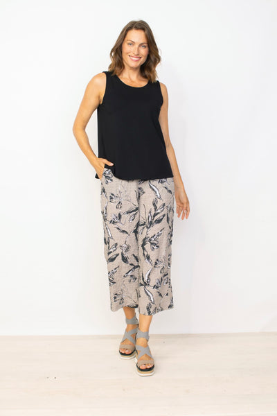 Habitat's Floral Flood Pant in Taupe