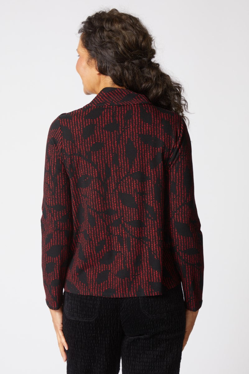 Habitat Core Travel Drape Neck Top in Ruby