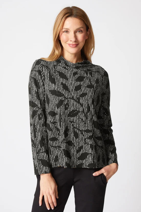 Habitat Core Travel Drape Neck Top in Dove