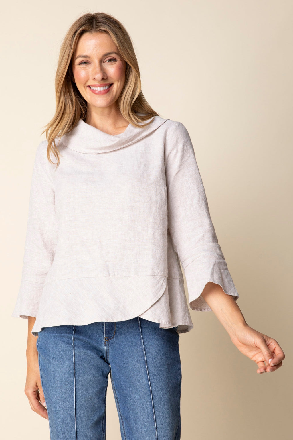 Habitat's Cowl Neck Overlay Top