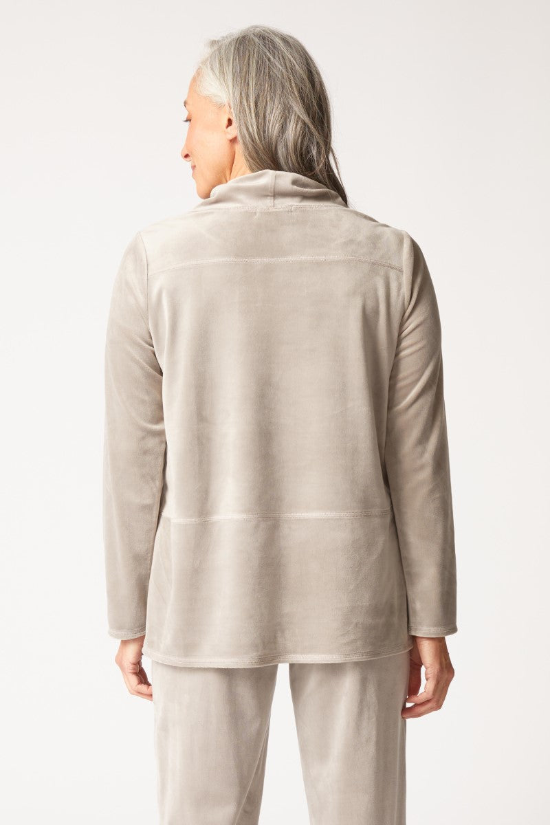 Habitat's Cozy Velour Tranquil Top in Latte