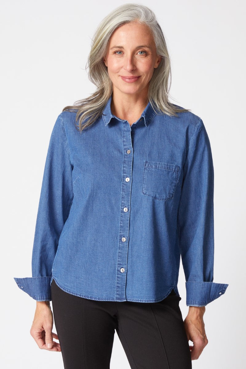 Habitat's Denim Shaped Hem Shirt 