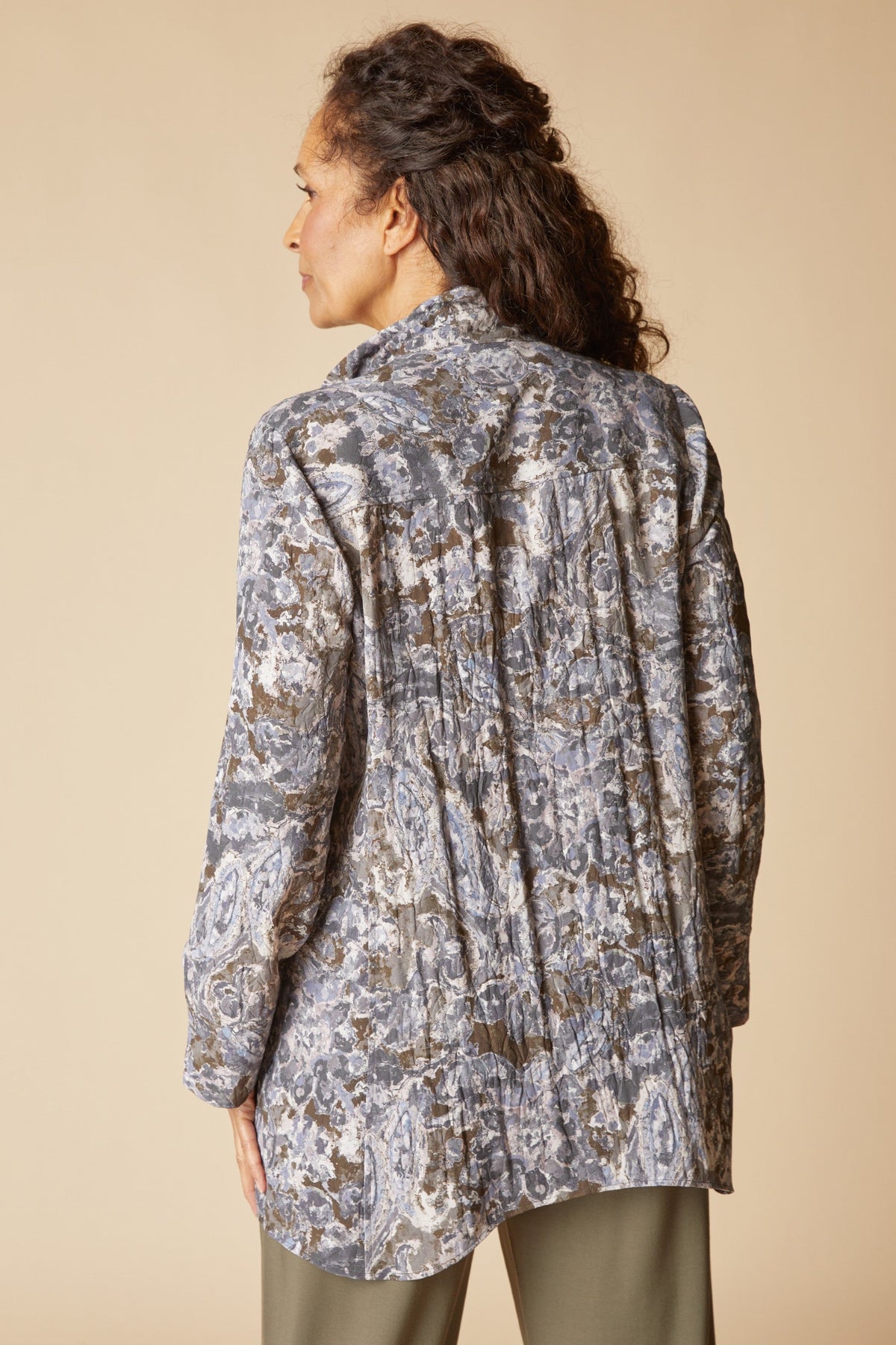 Habitat Destination Unknown Pleat Floral Artist Shirt in Java