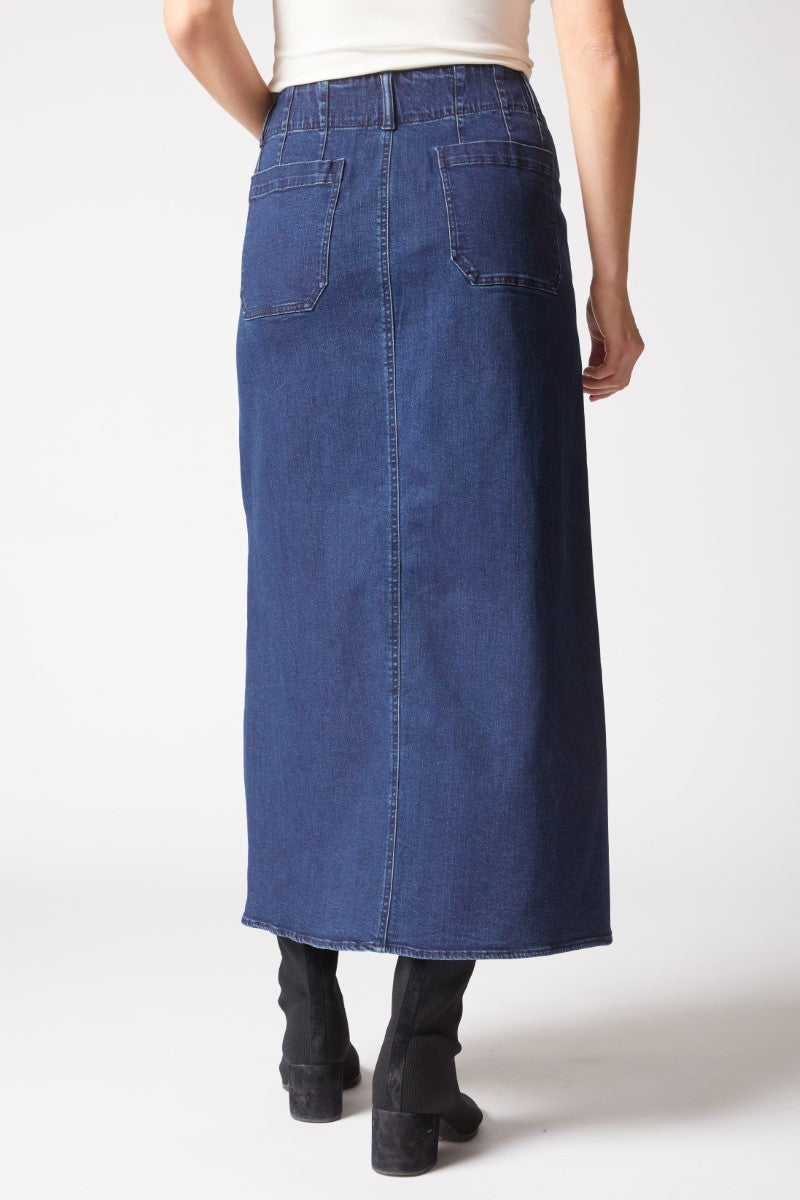 Habitat's Easy Straight Skirt in Dark Denim