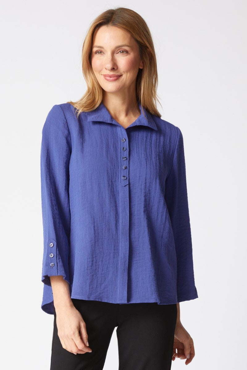 Habitat Express Hidden Placket Shirt in Midnight