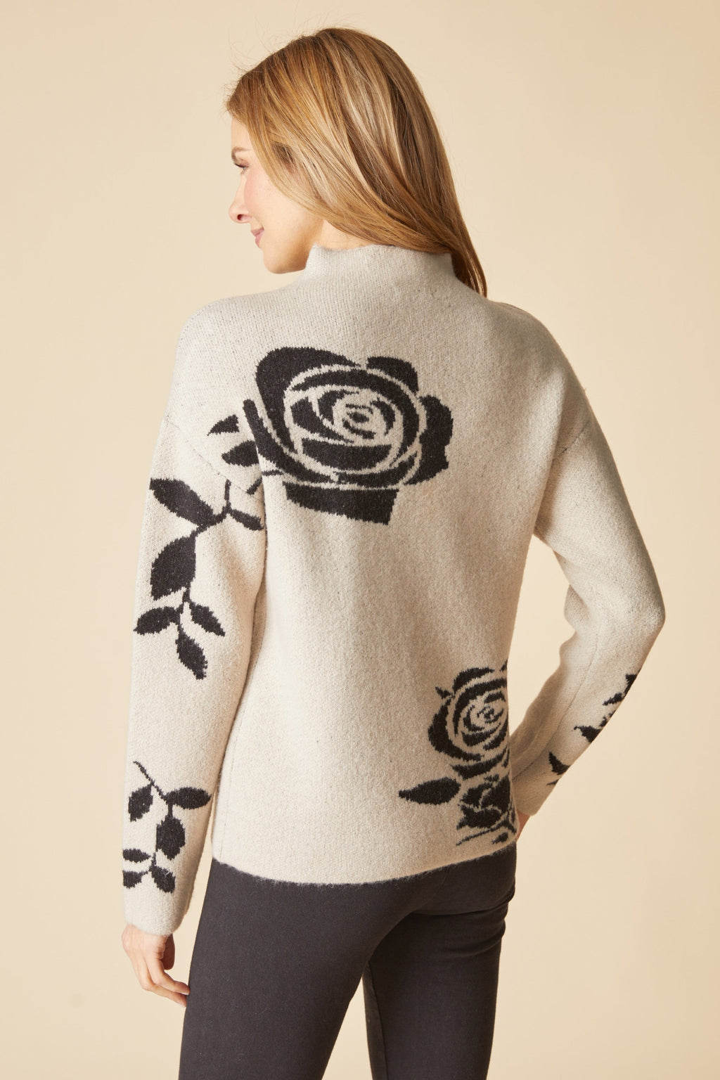 Habitat's Floral Foliage Pullover in Dove