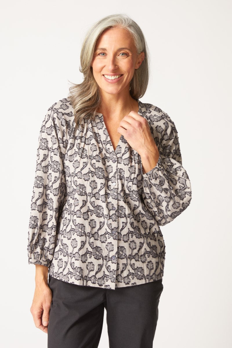 Habitat's Floral Romance Top in Dove