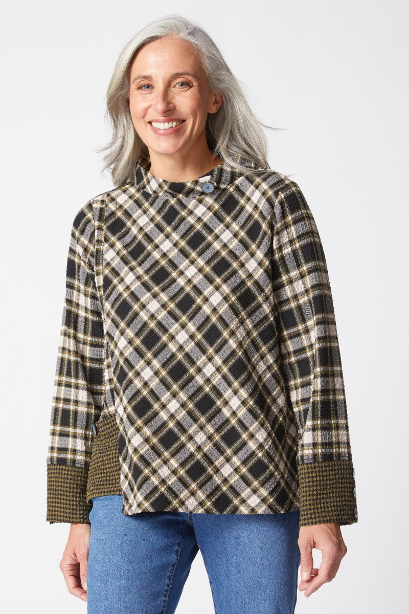 Habitat's Girl Gone Plaid Orchard Pullover in Avocado