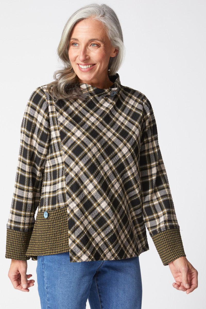 Habitat's Girl Gone Plaid Orchard Pullover in Avocado