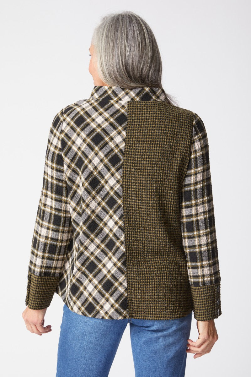 Habitat's Girl Gone Plaid Orchard Pullover in Avocado