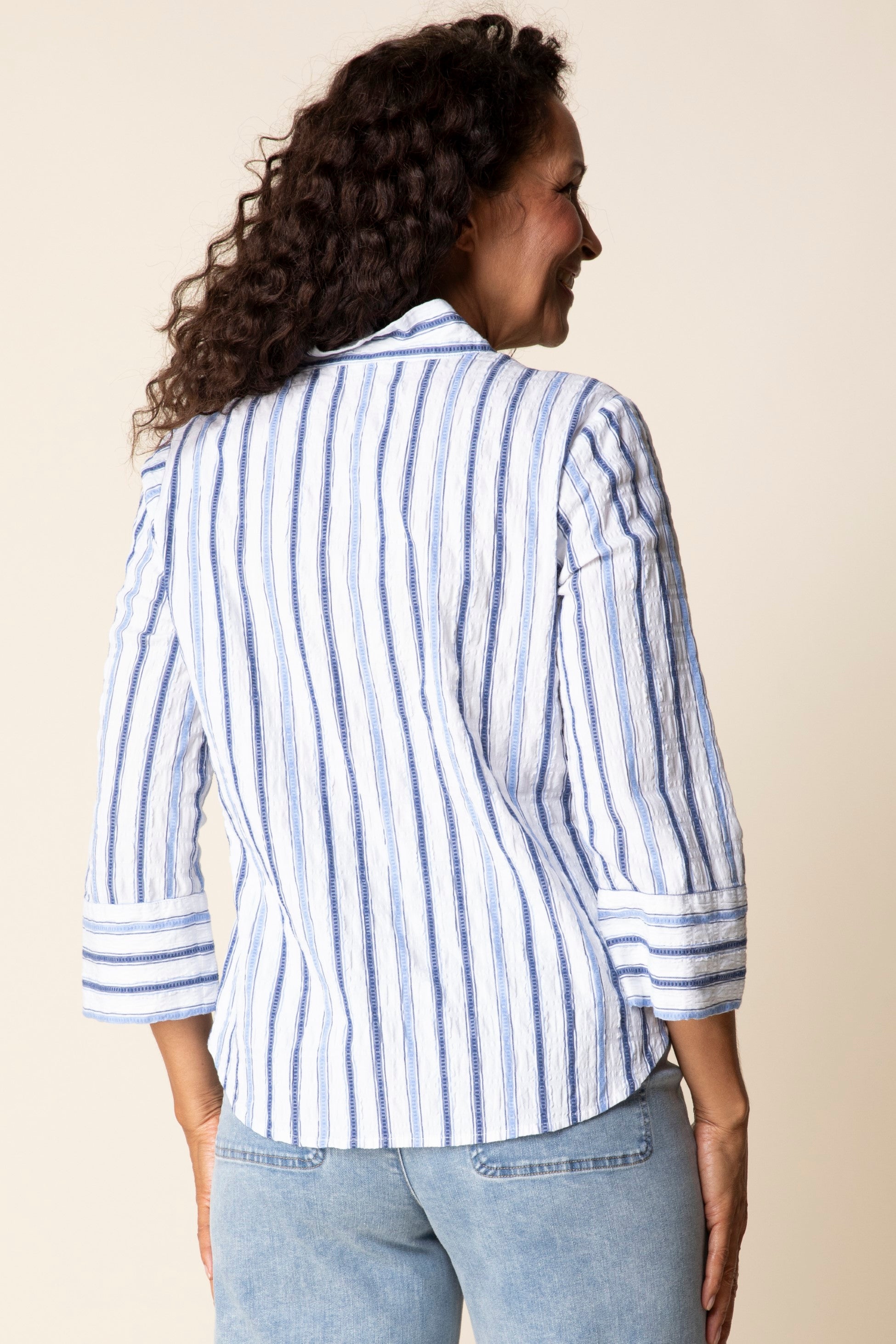Habitat's Hampton Stripe Vineyard Shirt in Sky