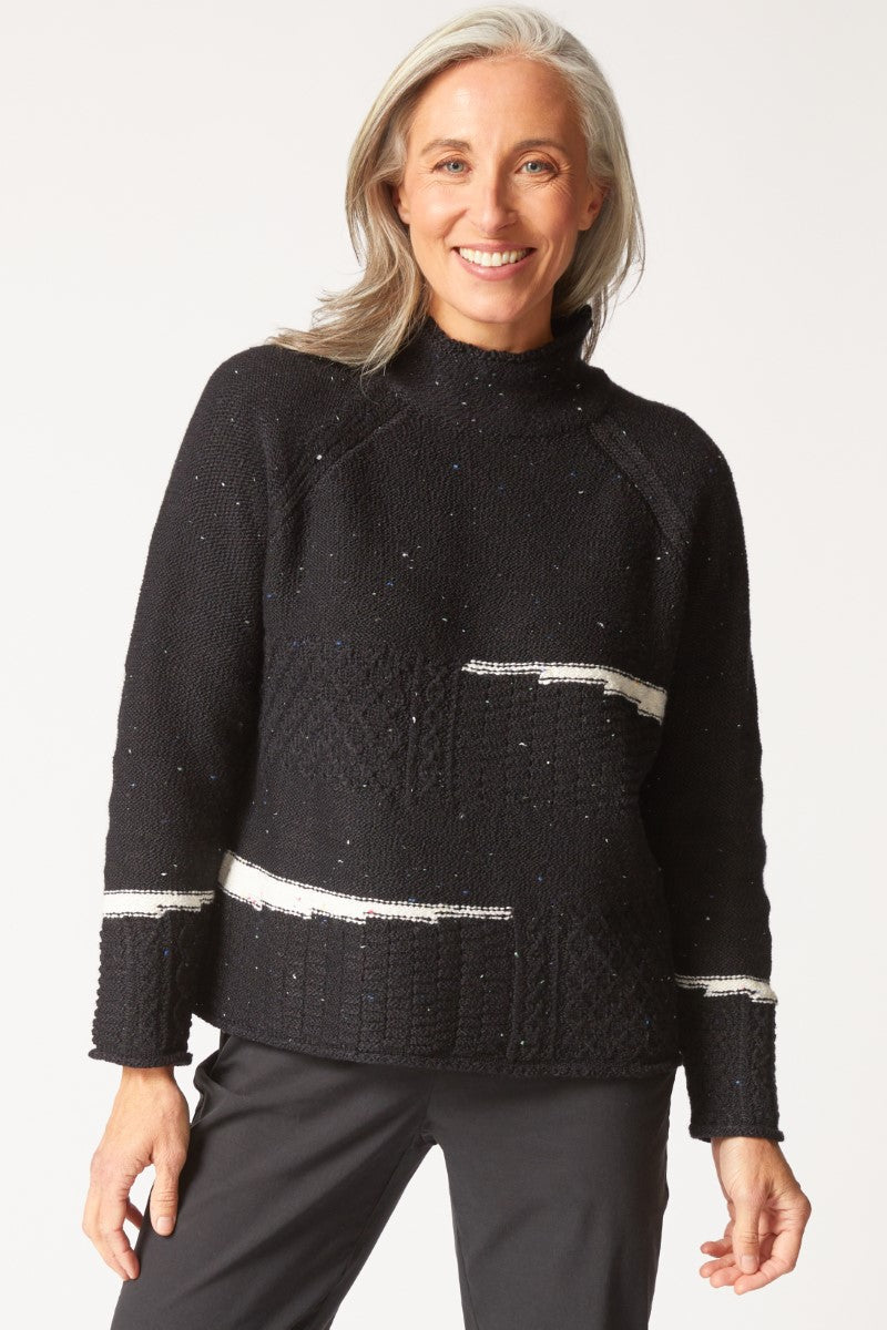 Habitat's Harvest Cable Sweater in Black