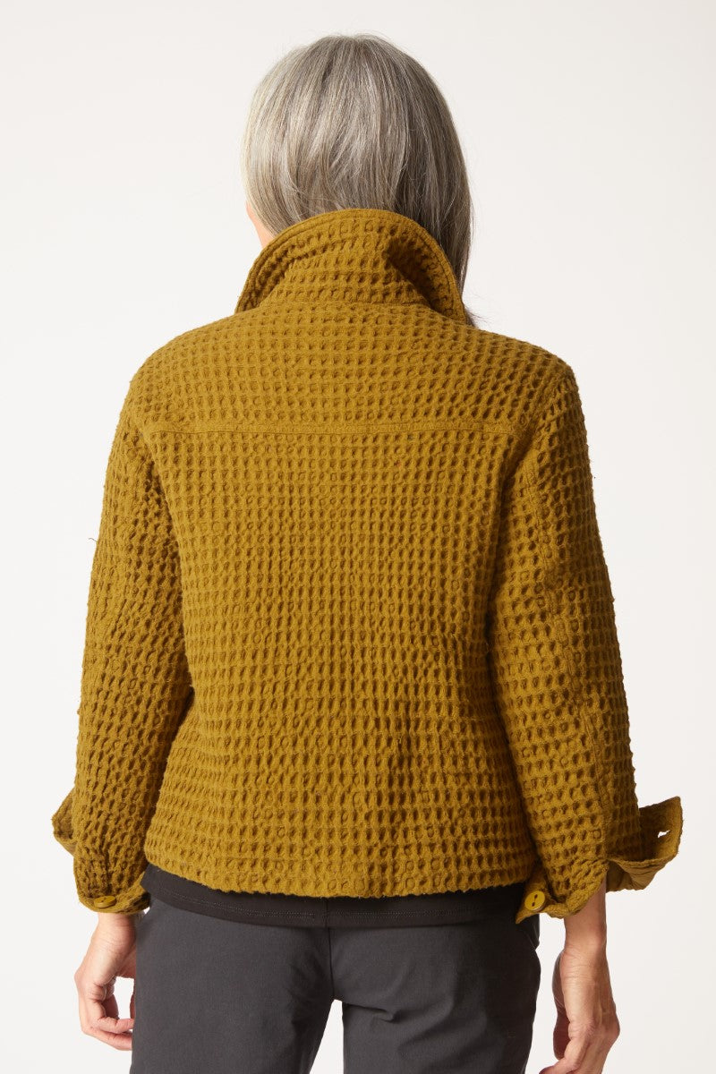 Habitat's Honeycomb Shacket in Avocado