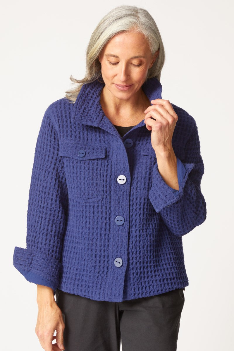 Habitat's Honeycomb Shacket in Ink