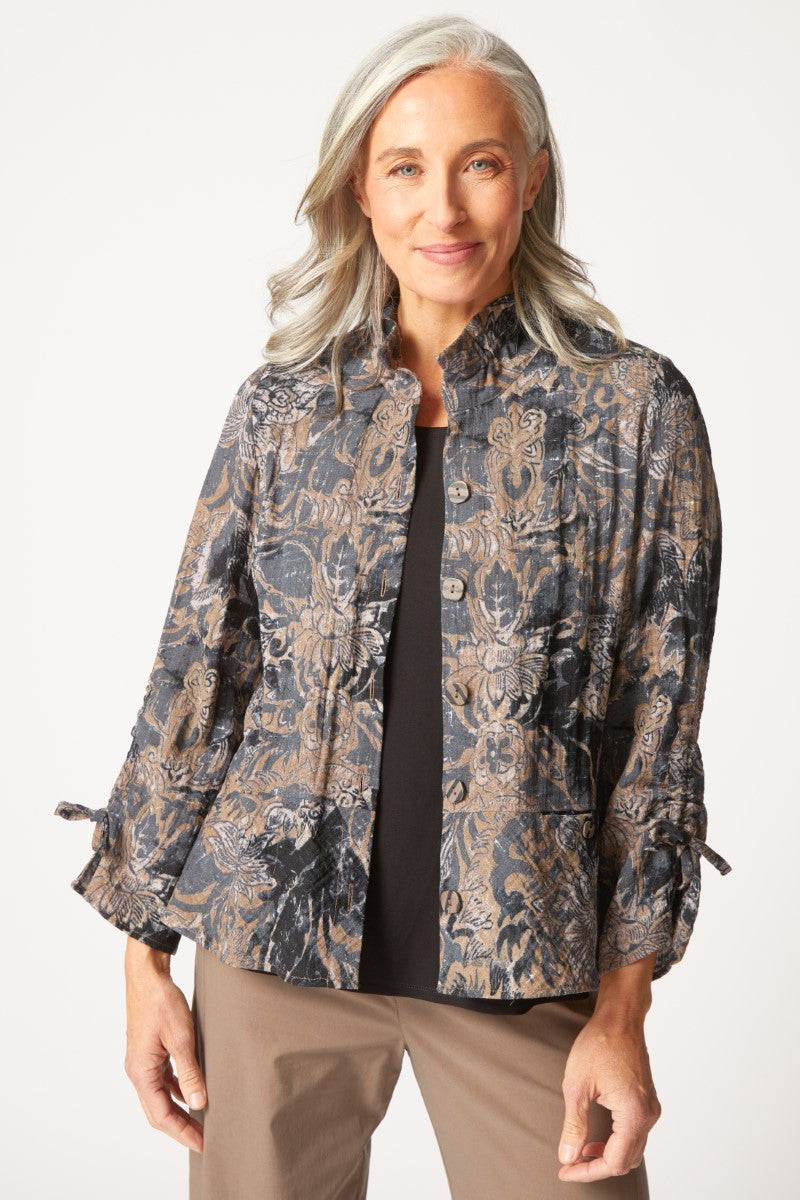 Habitat's Jacobian Floral Event Jacket in Truffle