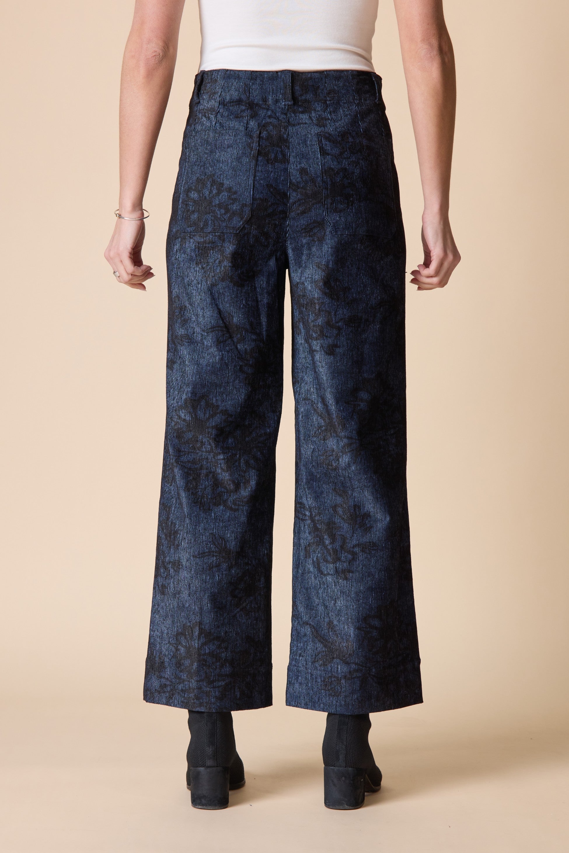 Habitat's Luxe Cord Patch Pocket Ankle Pant in Navy