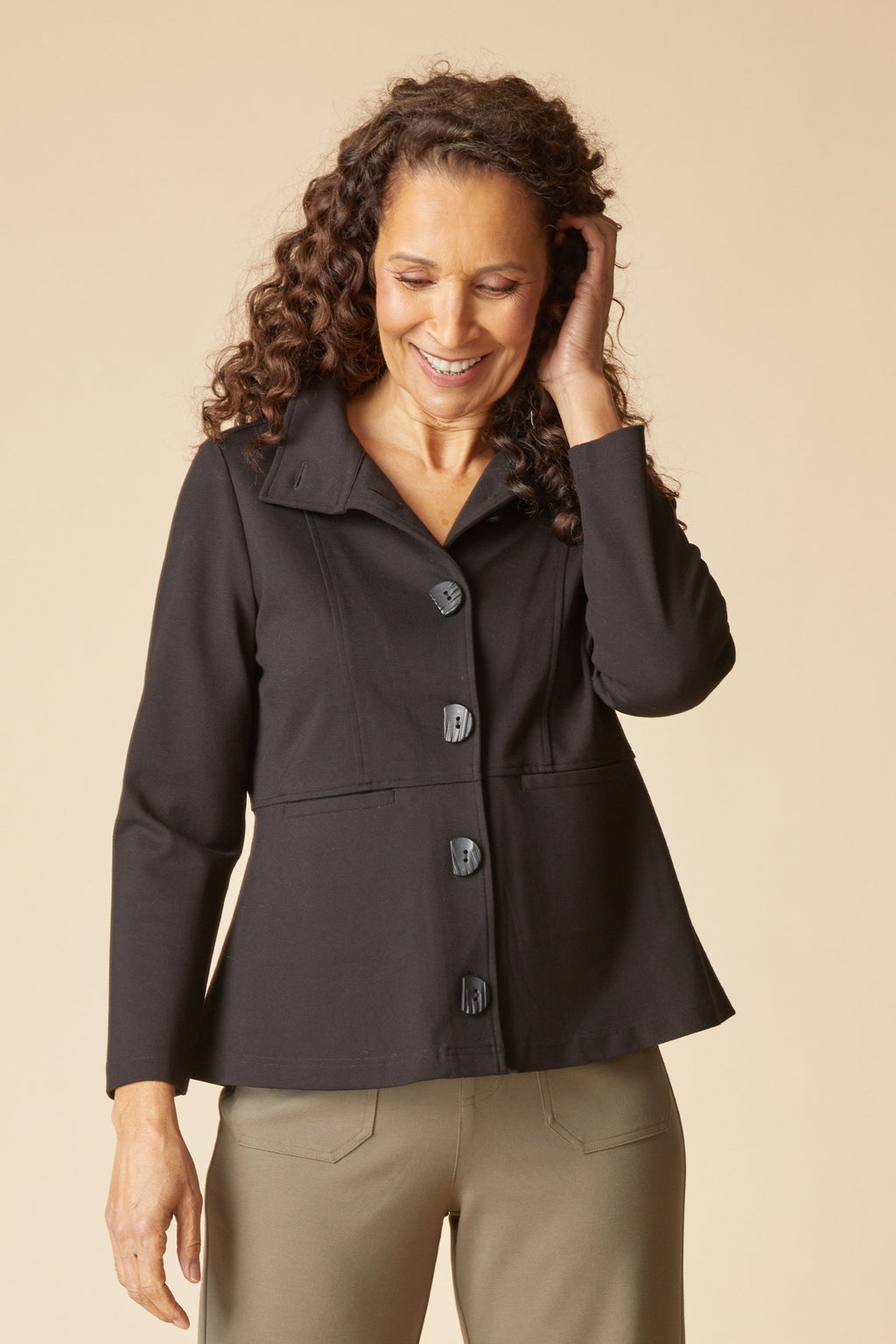 Habitat Luxe Ponte City Jacket in Black