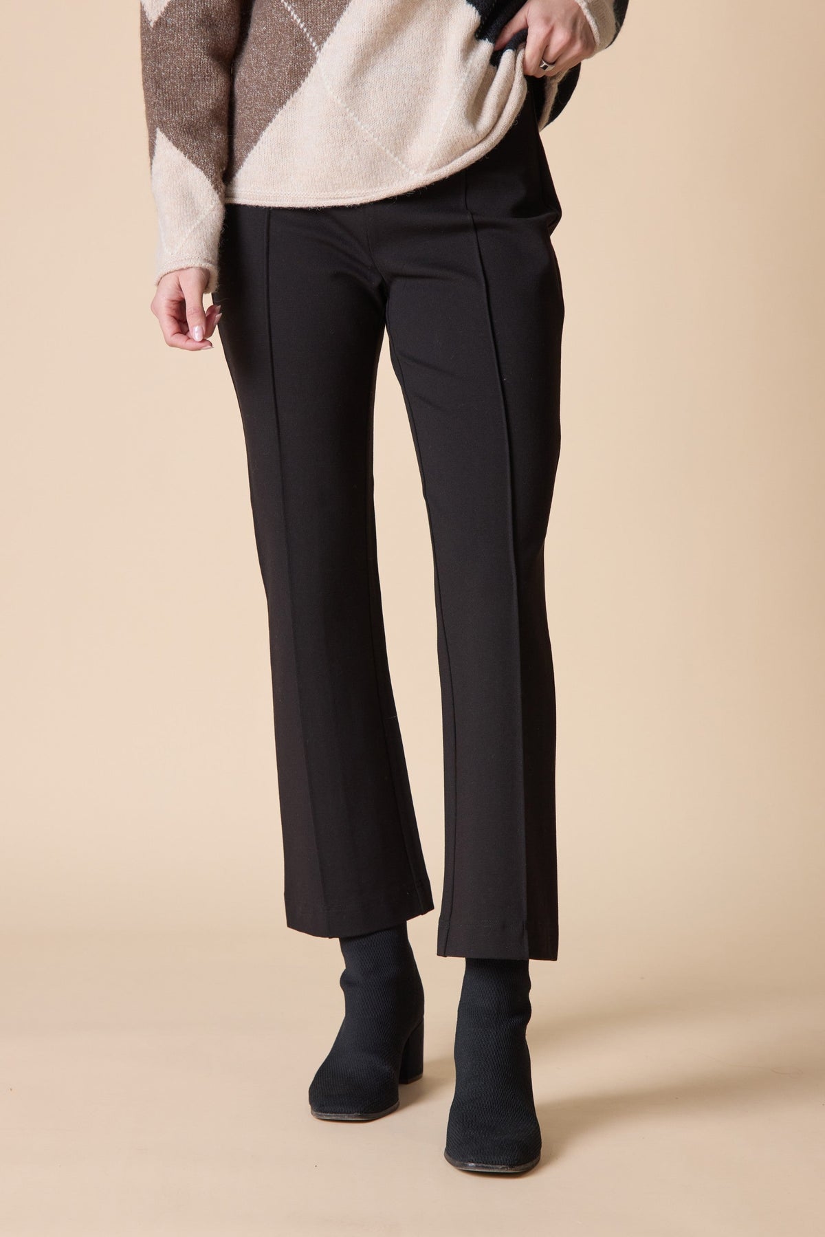 Habitat's Luxe Ponte Kick Flare Pants in Black