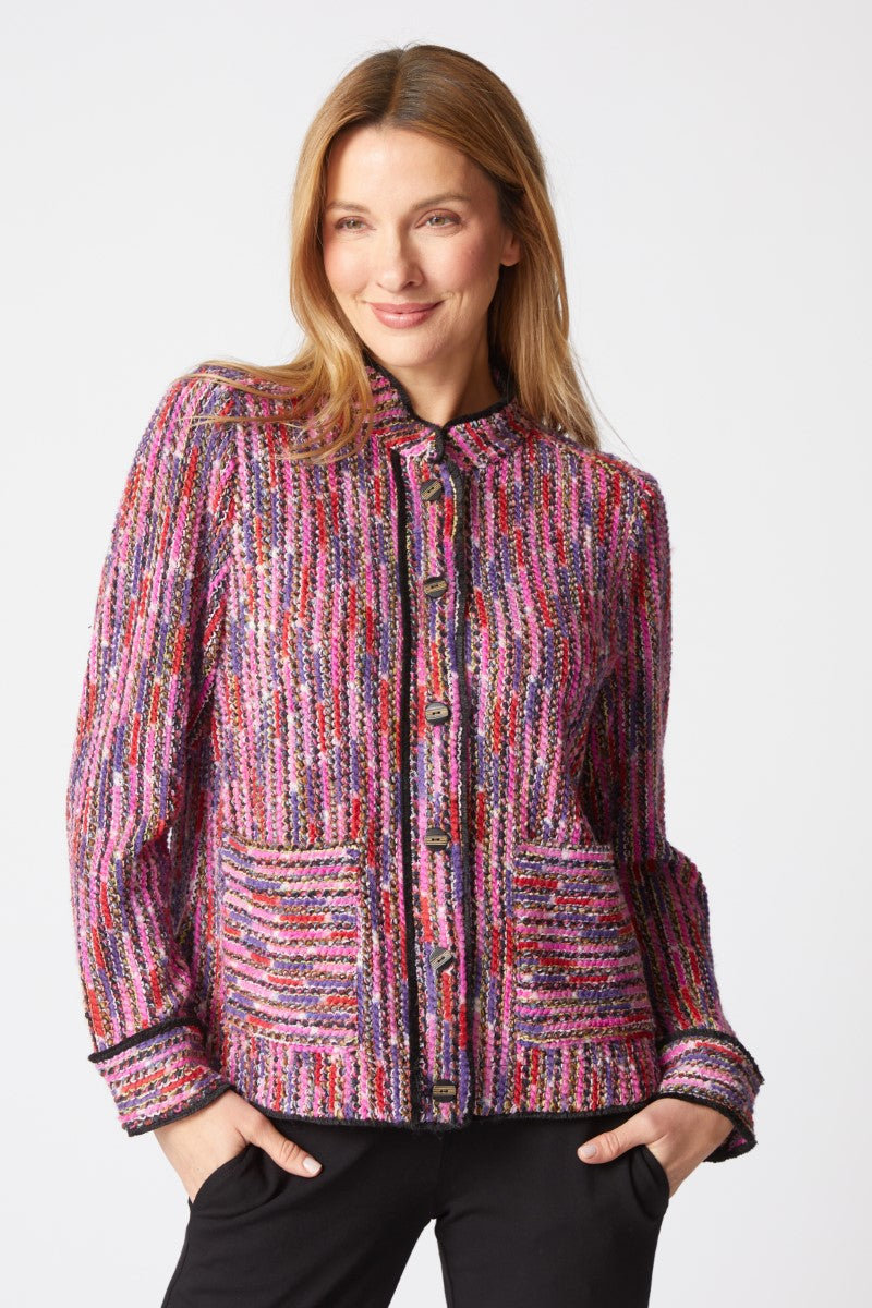 The Mosaic Knit Fringe Jacket from Habitat 
