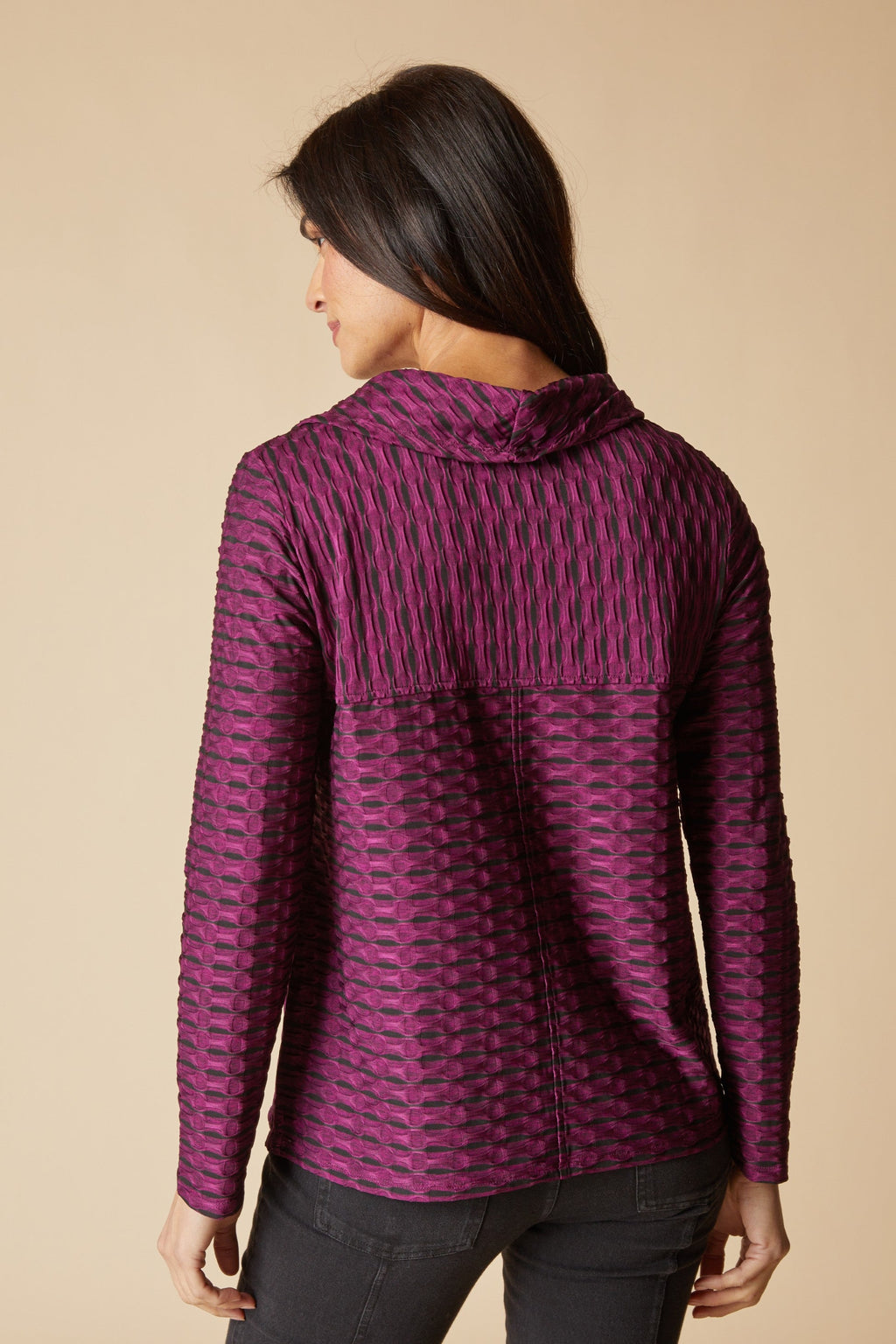 Newport Knit Gridlock Top from Habitat in Plum