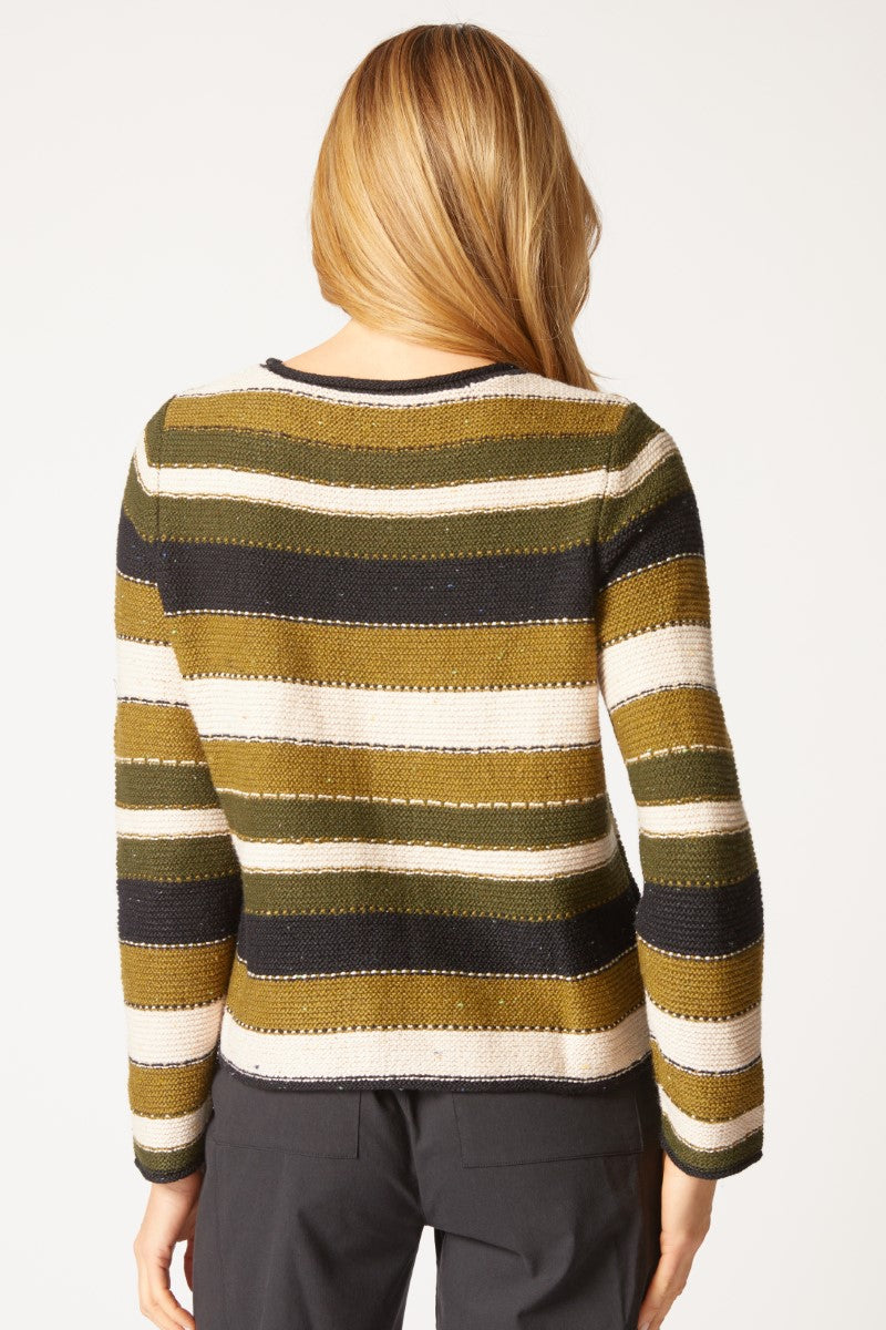 Habitat's Nordic Stripe Pullover in Avocado