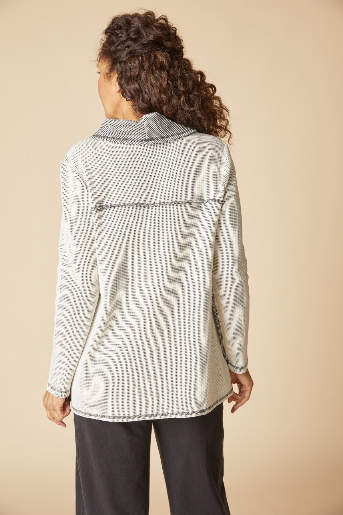 Habitat's Opposites Attract Contrast Cowl Top in White