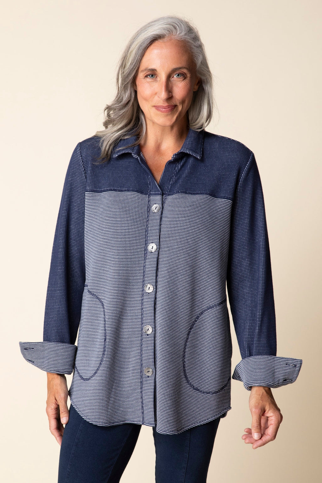Habitat Opposites Attract Chill Shirt in Navy