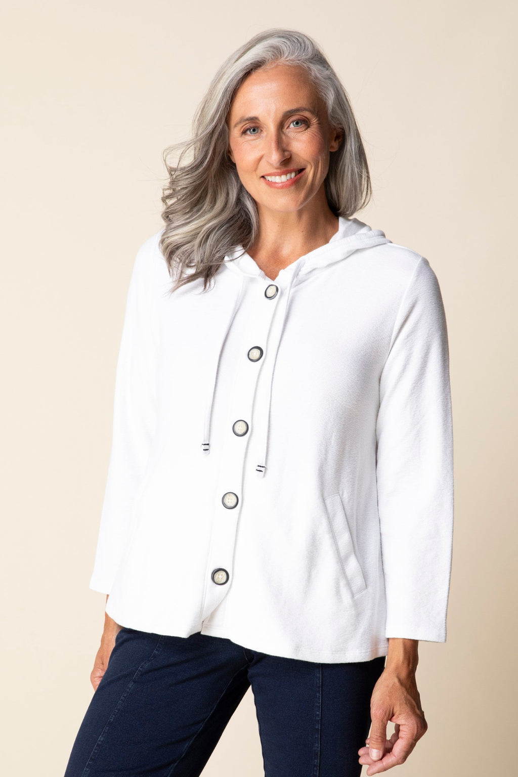 Habitat's Pasadena Knit Canyon Hoodie in White