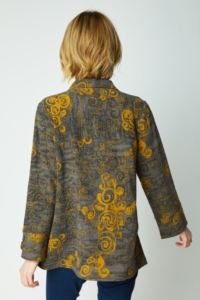 Habitat Pucker Weave Museum Jacket in Black