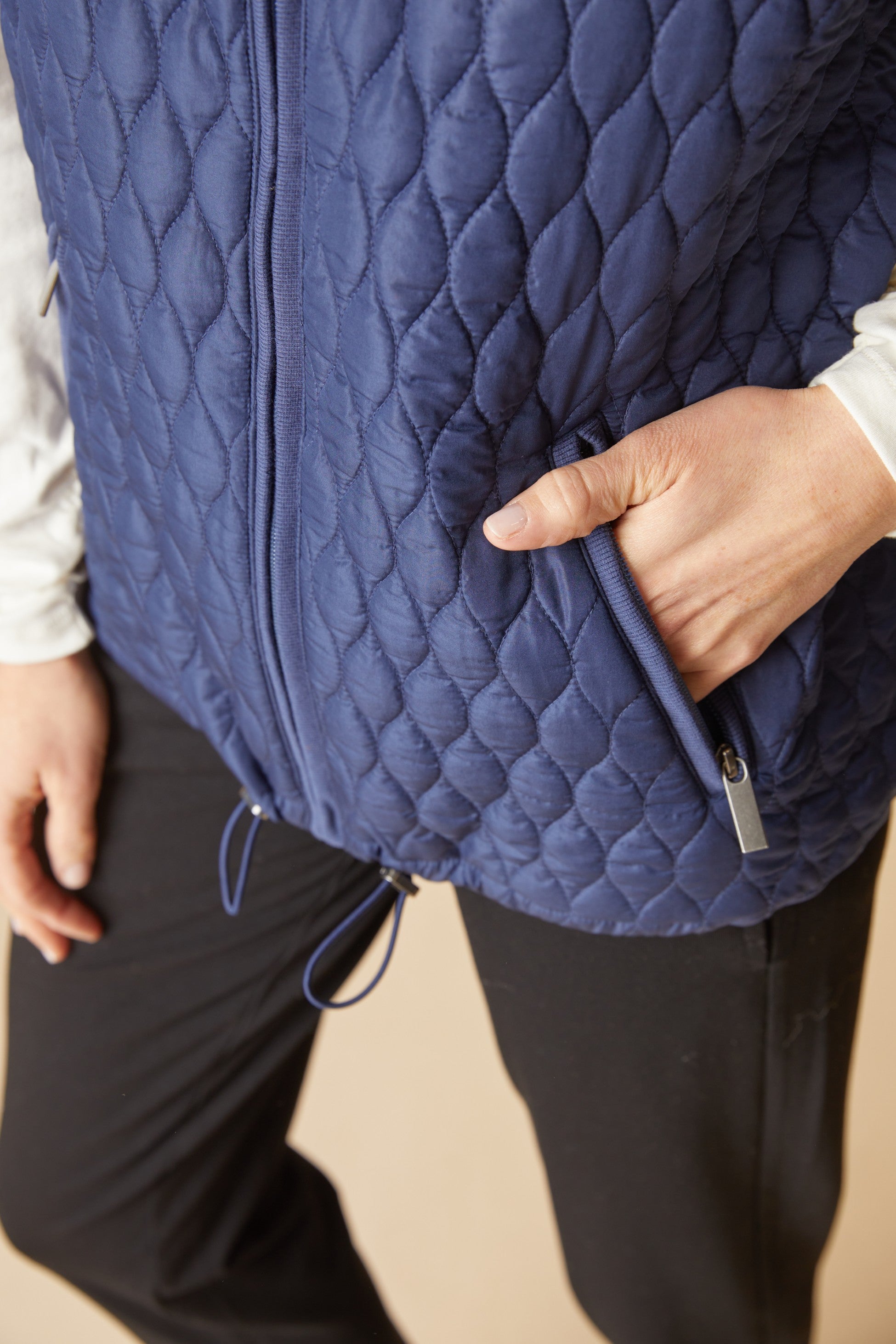 The Quilted Zip Vest by Habitat in Navy