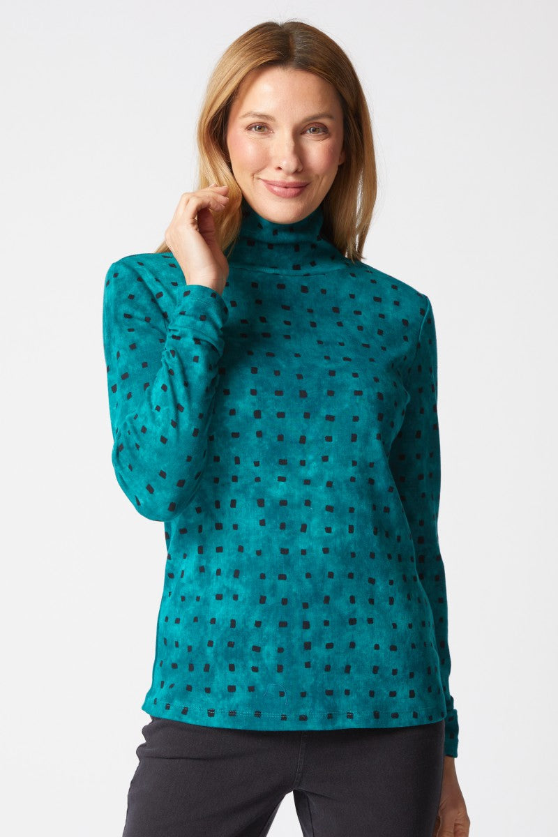 Habitat's Ruched Tie Dye Tiles Turtleneck