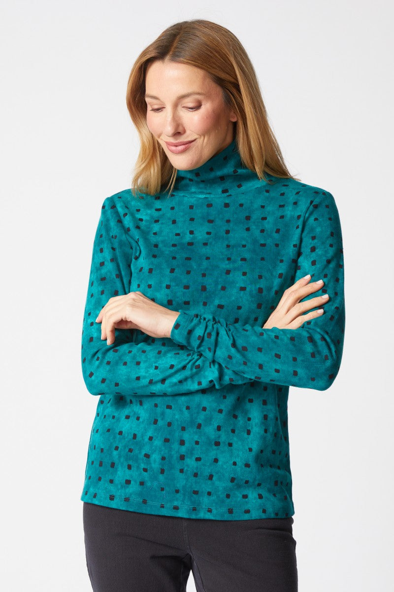 Habitat's Ruched Tie Dye Tiles Turtleneck