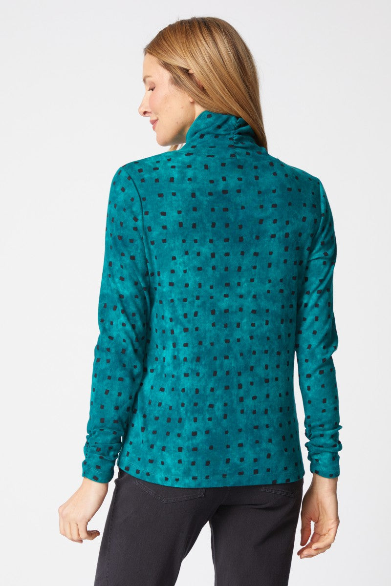 Habitat's Ruched Tie Dye Tiles Turtleneck
