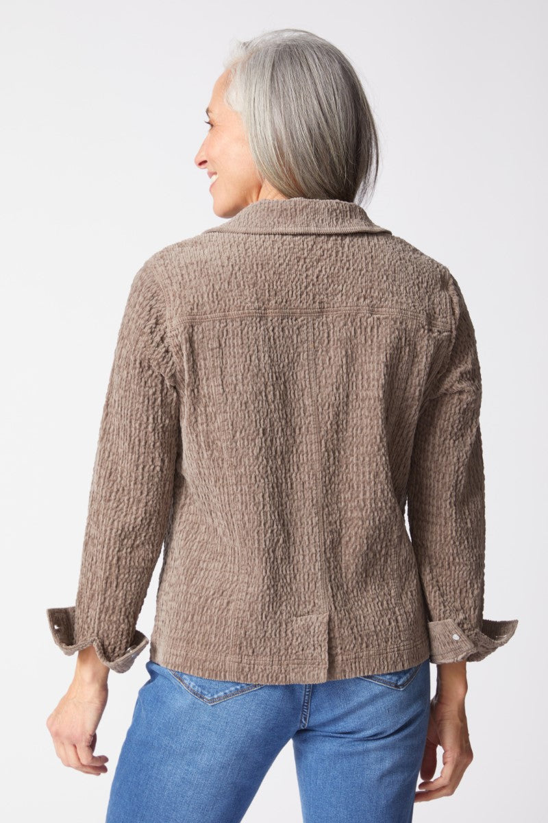 Habitat Rustic Stretch Cord Boyfriend Jacket in Truffle