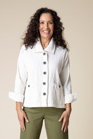 Habitat's Rustic Stretch Corduroy Cargo Jacket Winter White