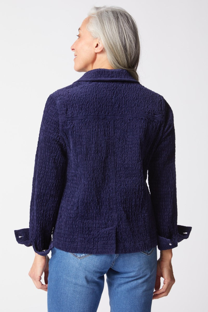 Habitat Rustic Stretch Cord Boyfriend Jacket in Navy