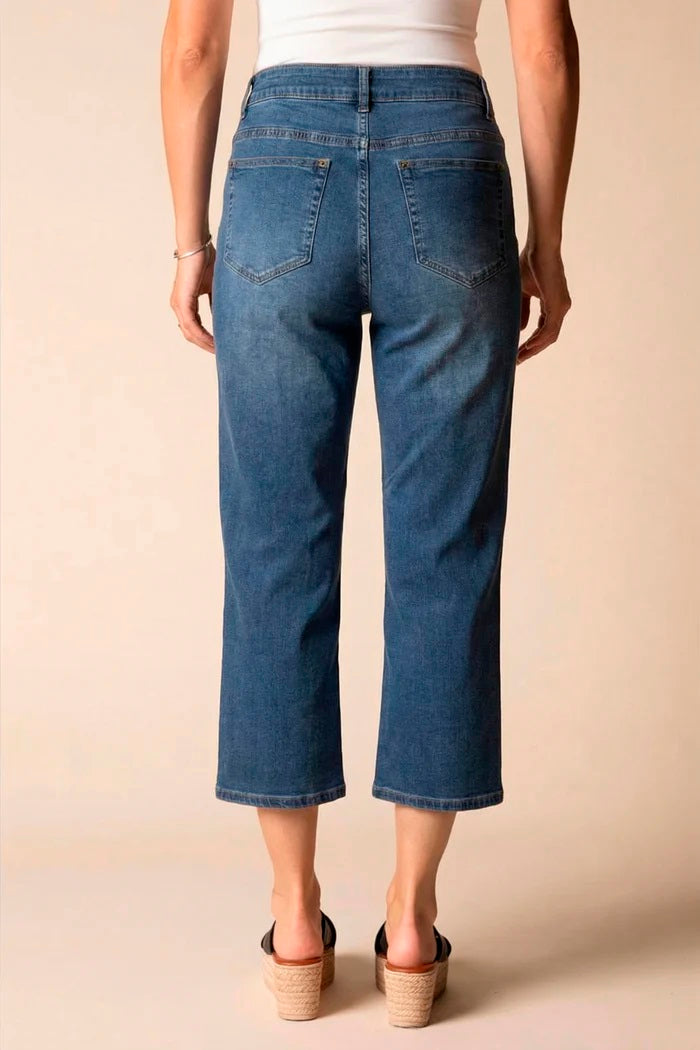 Habitat Seamed City Crop Pant in Medium Denim