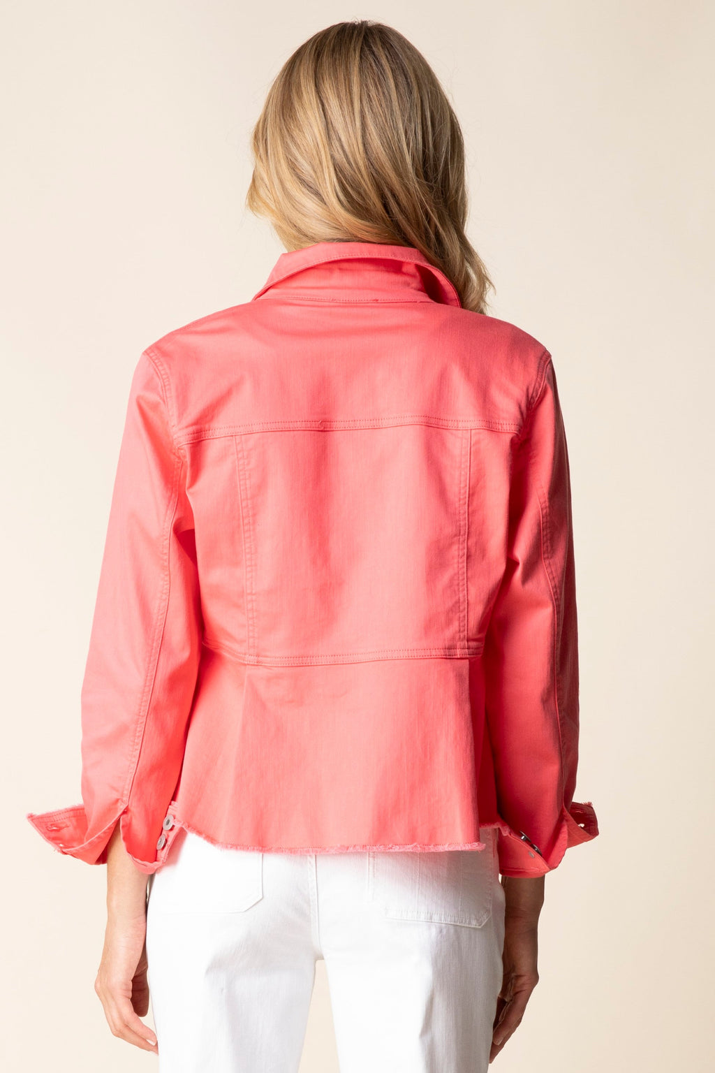 Habitat's Secret Sauce Peplum Jacket in Coral