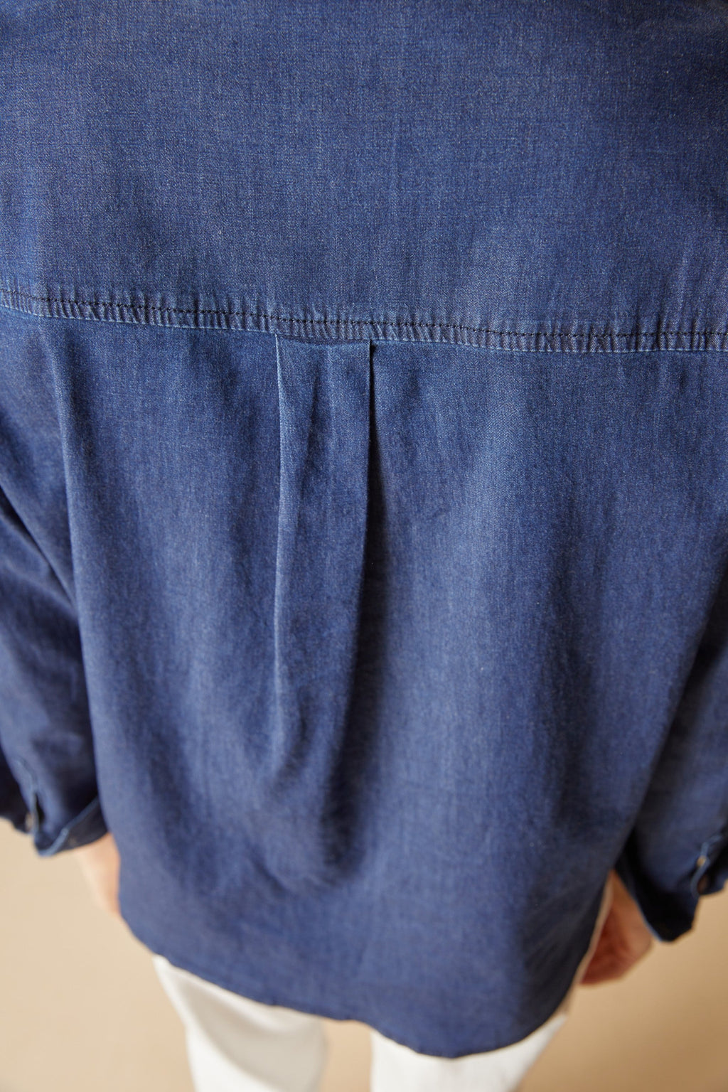 Habitat's Denim Shaped Hem Shirt in Dark Denim