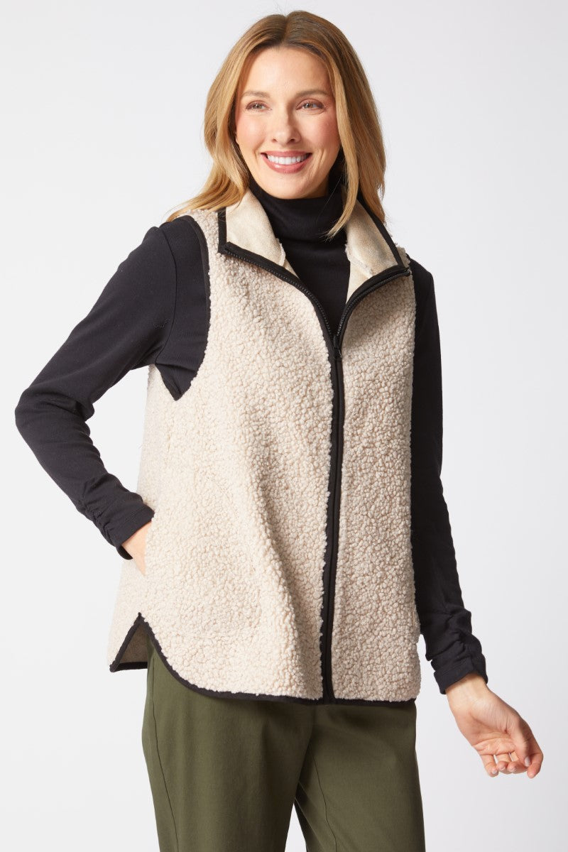 Habitat's Reversible Sherpa & Suede Vest