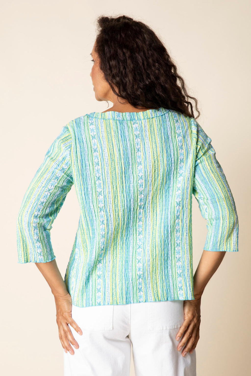 Habitat's St. Tropez Stripe Top in Aloe