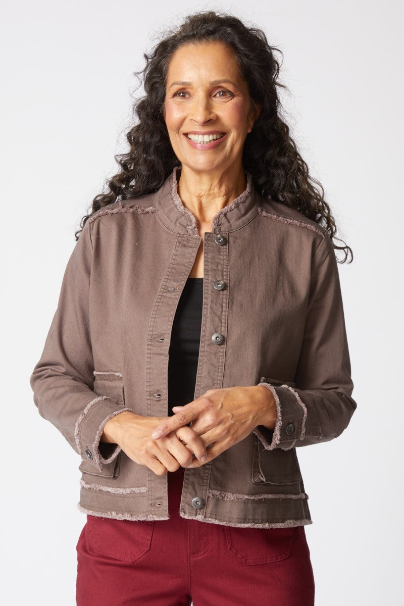 Habitat's Stretch Canvas Cargo Jacket in Truffle