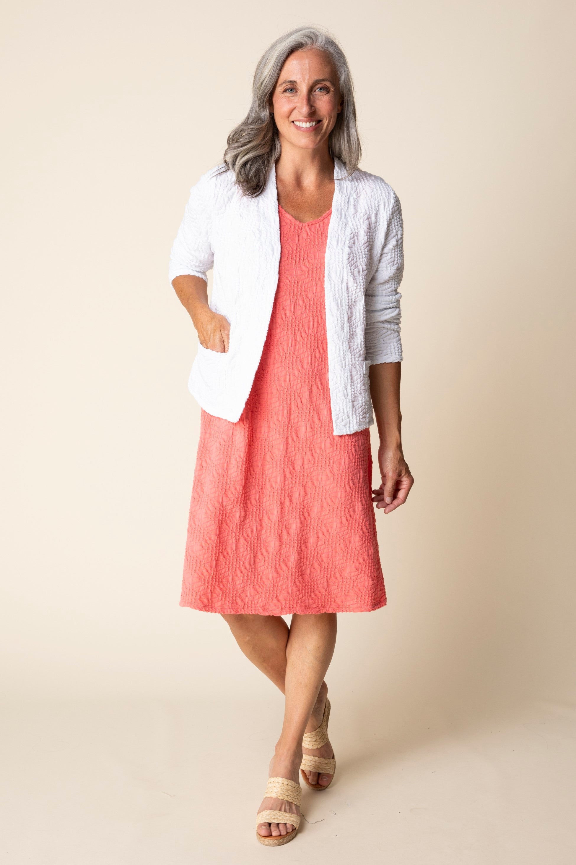 Habitat's Sunburst Knit Cardigan in White