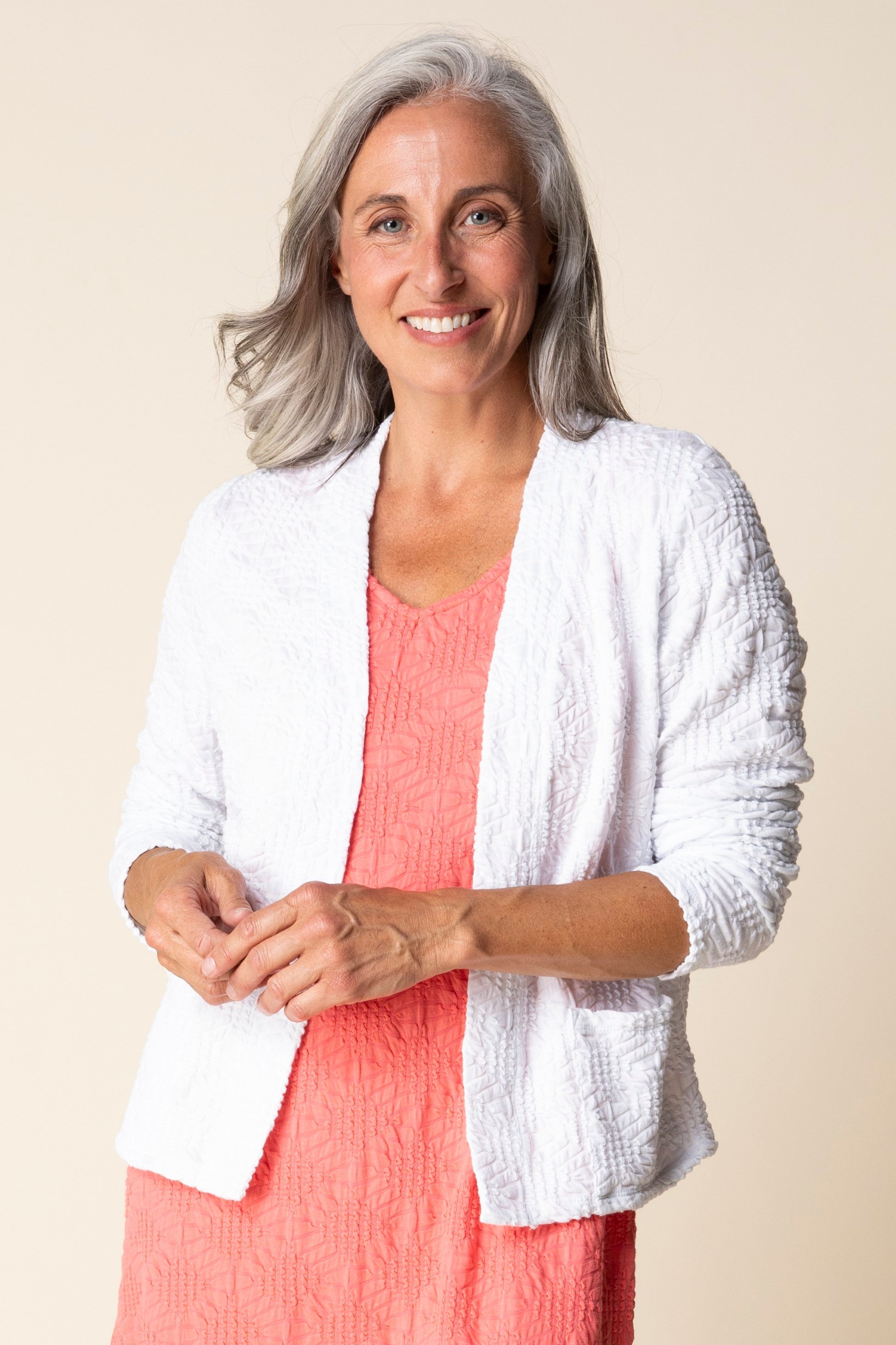 Habitat's Sunburst Knit Cardigan in White