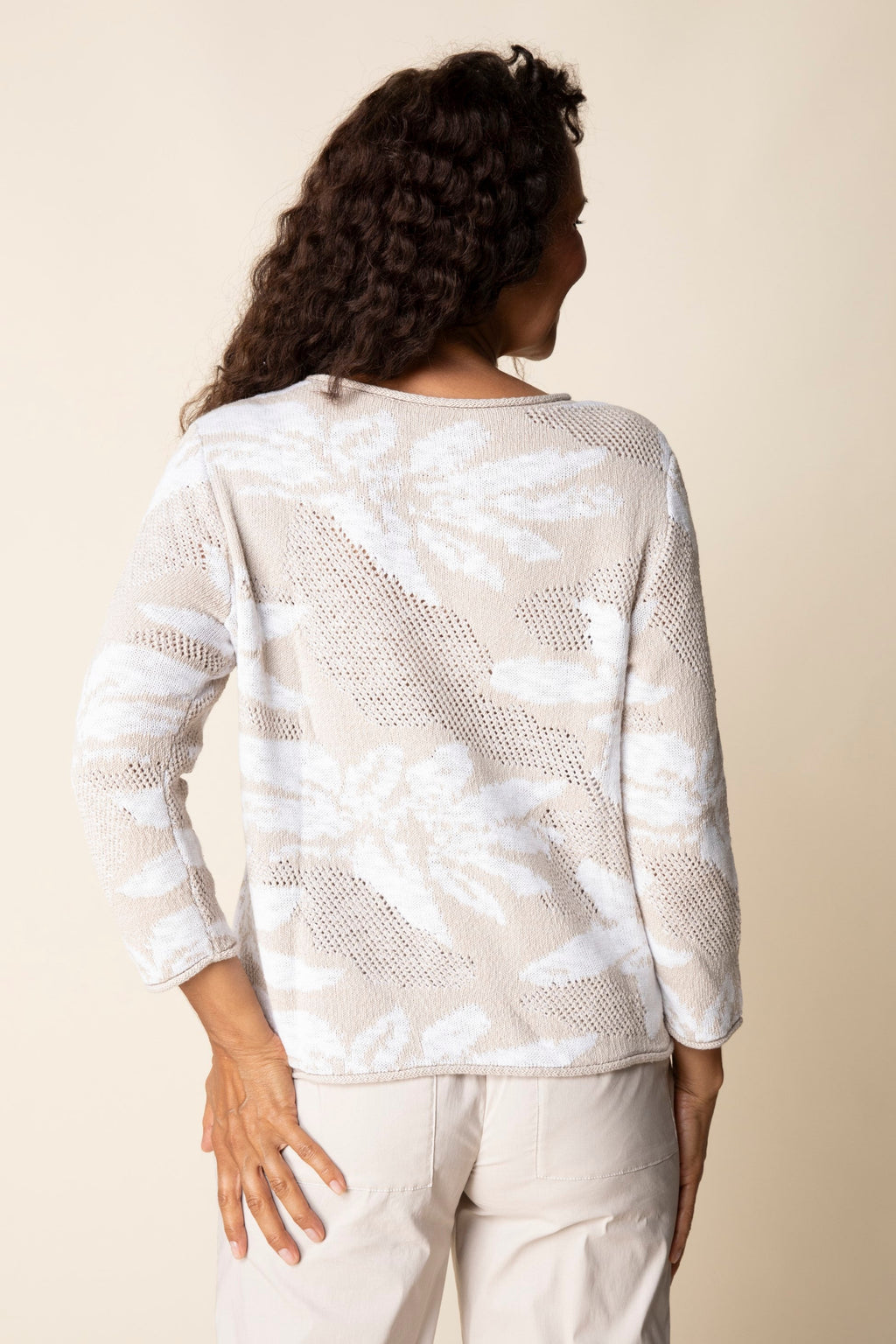 Habitat's Sunflower Intarsia Sweater  in Willow