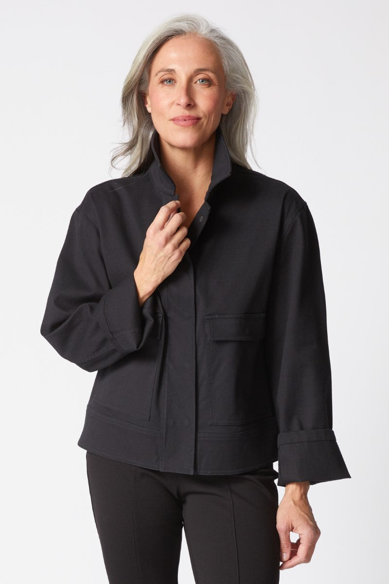 Habitat's Twill Cargo Jacket in Black