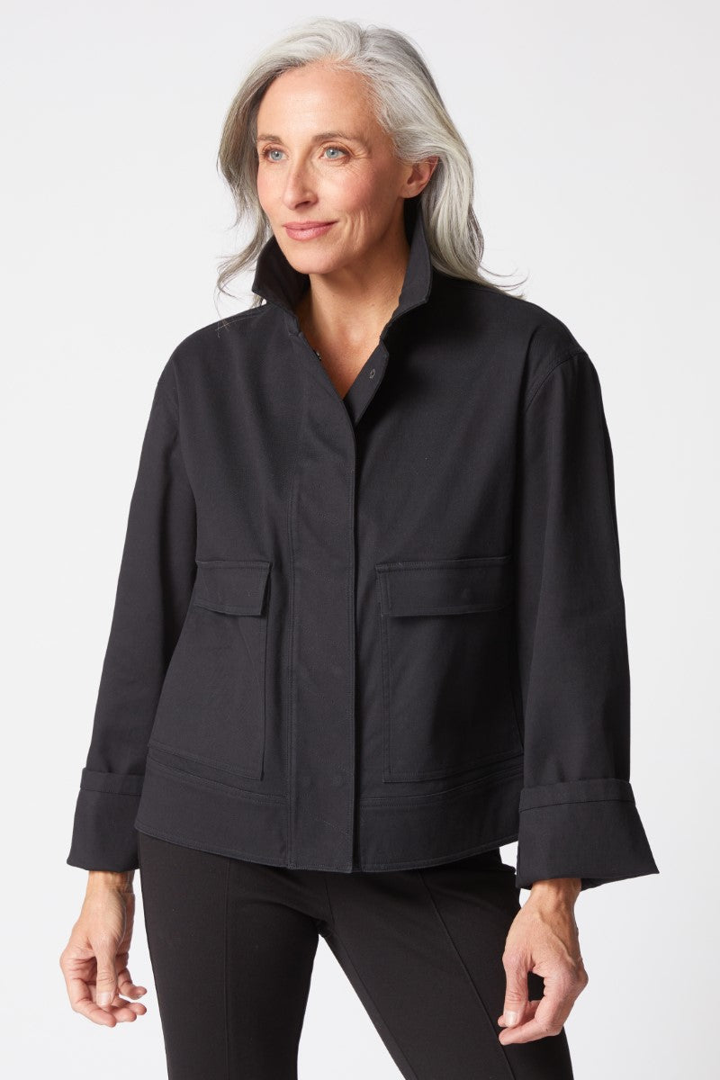 Habitat's Twill Cargo Jacket in Black